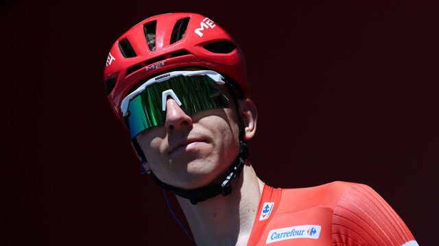 Tadej Pogačar after his crash in La Vuelta 2026