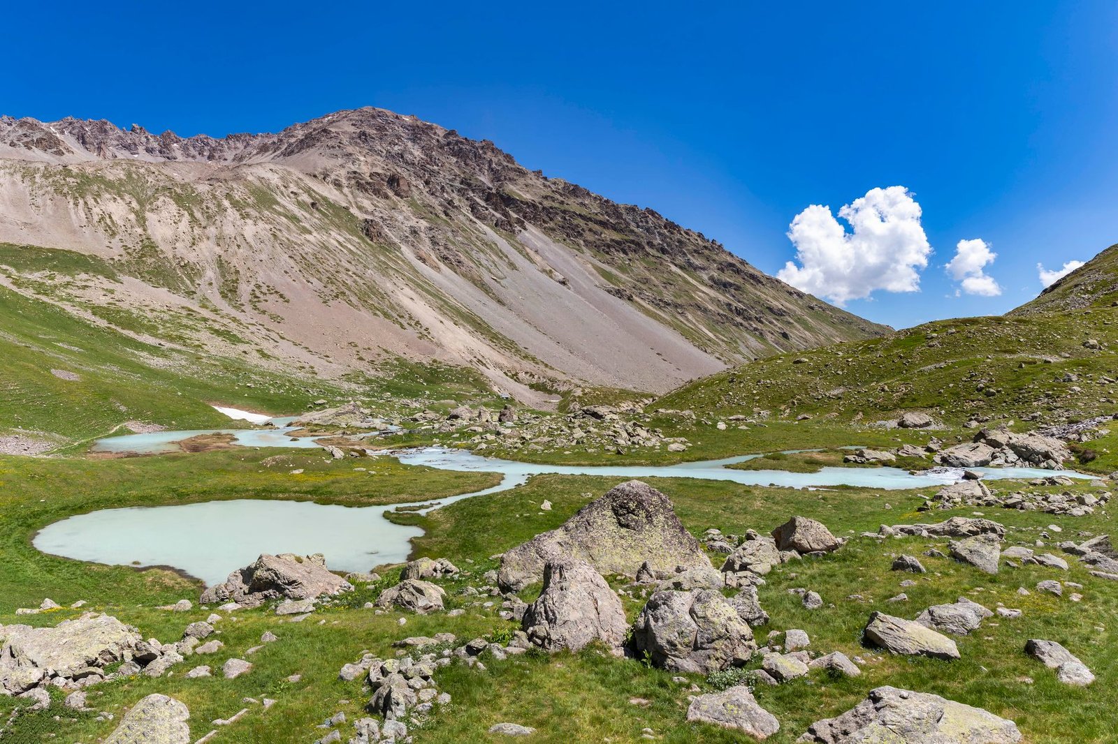 scenic alpine landscape in mercantour national park