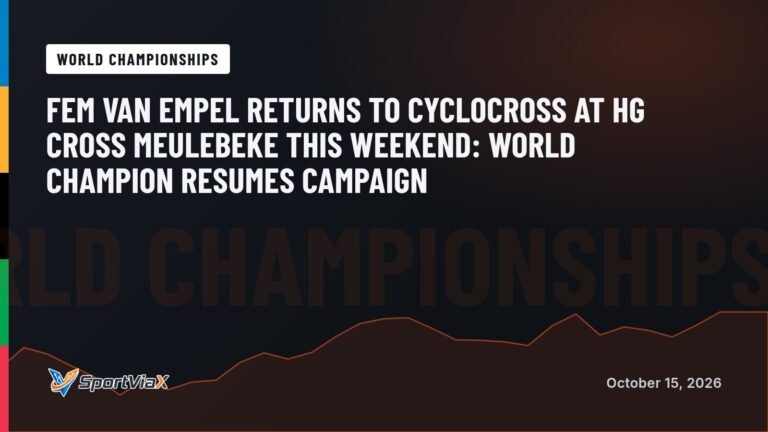 Fem van Empel Returns to Cyclocross at HG Cross Meulebeke This Weekend: World Champion Resumes Campaign