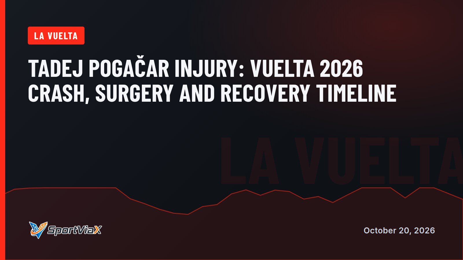 Tadej Pogačar Injury: Vuelta 2026 Crash, Surgery and Recovery Timeline